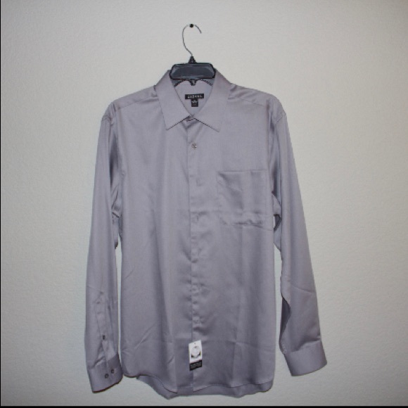 Casual Gray Silk Button up. - Picture 1 of 3